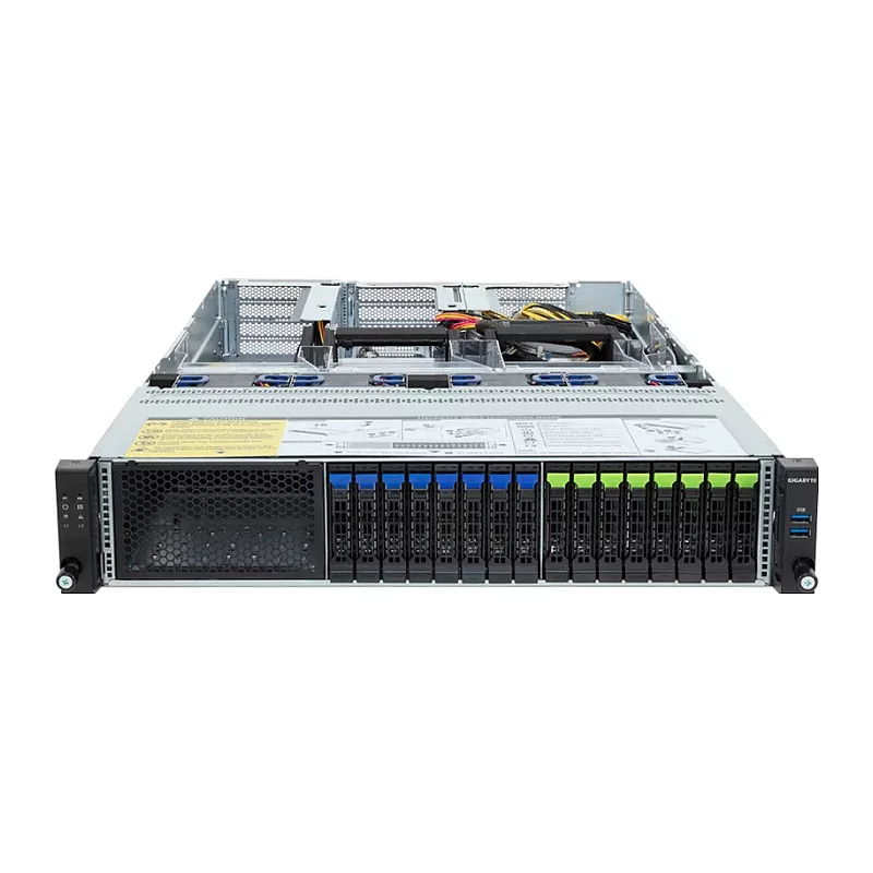 GIGABYTE R283-ZF1-AAL1 Rev. 3.x 2U Rack Server Barebone, Dual Socket SP5, AMD EPYC 9004, 24x DDR5, 24x 2.5 inch Hot-Swap, 2x 1600W PSU
