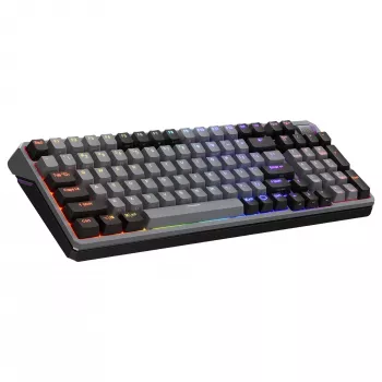 Cooler Master MK770 bezvadu mehāniskā tastatūra (franču AZERTY) - Kailh Box V2 Red slēdži, RGB fona apgaismojums, karsti nomaināmi, gasket mount, 4000mAh akumulators, magnētiskais plaukstu balsts