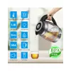 ForMe FKG-488 Bezvadu elektriskā tējkanna 1,8 L Sudrabs/Melns