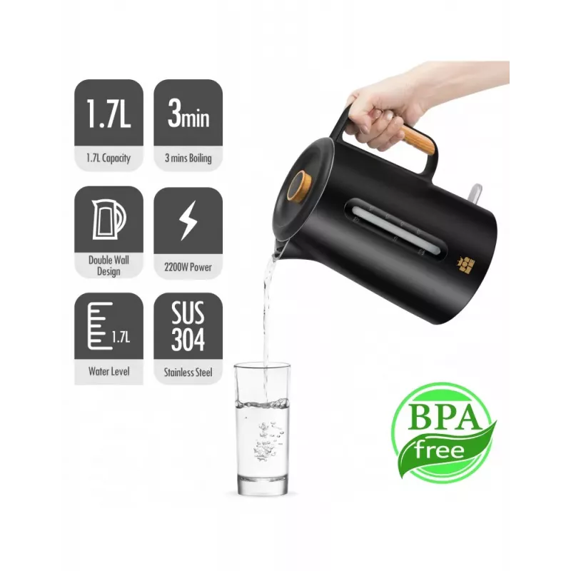 ForMe FKG-852 Bezvadu elektriskā tējkanna 1.7 L Balta