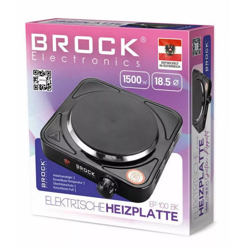 Brock EP 100 BK Elektriskā tējkanna 1.0L 1100W Melna