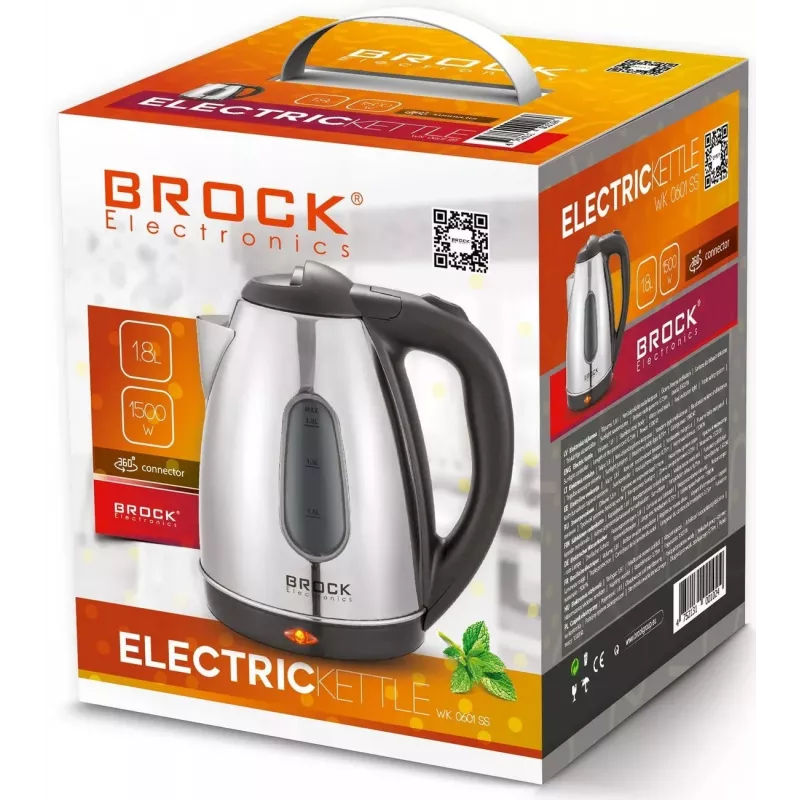 Brock WK 0601 SS Elektriskā tējkanna 1.7L 2200W Nerūsējošais tērauds