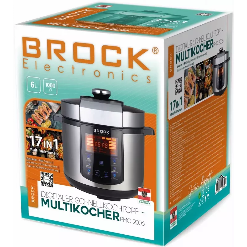 Brock PMC 2006 Elektriskā gaļas maļamā mašīna 2000W Melns/Sudrabs