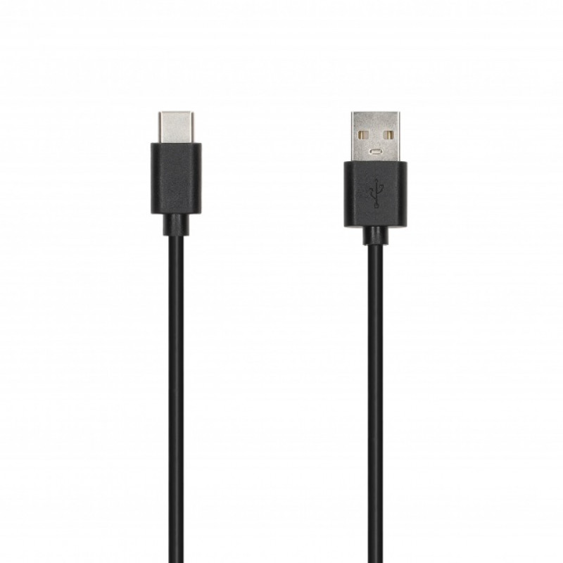 SEEK TOTI USB-A uz Type-C, 1m PVC datu kabelis 3A, melns