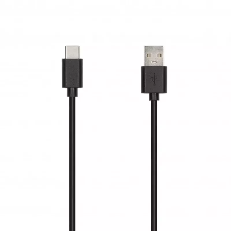 SEEK TOTI USB-A uz Type-C, 1m PVC datu kabelis 3A, melns