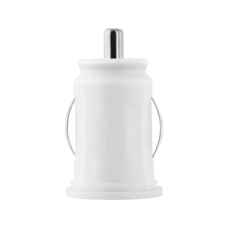 TOTI Dual USB Auto Lādētājs ar Micro USB Kabeli 1m 2.1A, Balts