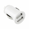 TOTI Dual USB Auto Lādētājs ar Micro USB Kabeli 1m 2.1A, Balts