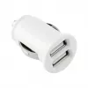 TOTI Dual USB Auto Lādētājs ar Micro USB Kabeli 1m 2.1A, Balts