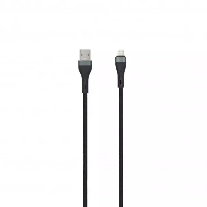 SEEK TOTI USB-A uz Lightning 2m Pīts Kabelis 2A (Ne-MFI) Melns
