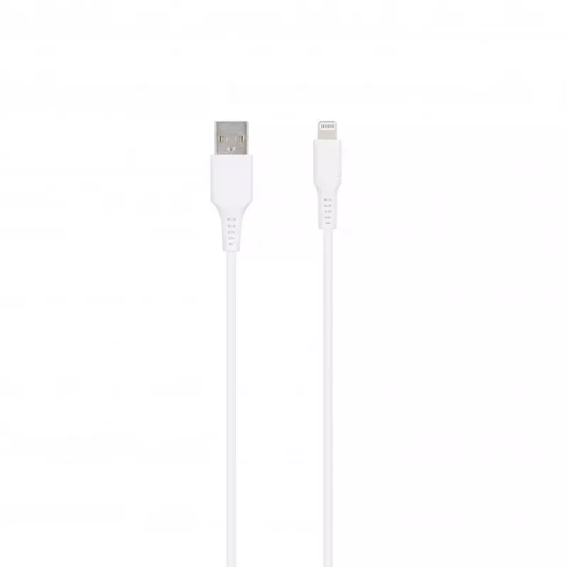 SEEK TOTI USB A uz Lightning, 1m PVC datu kabelis 2A (ne-MFI), balts