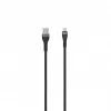 SEEK TOTI USB-A uz USB-C Pīts Kabelis 2m 3A Melns