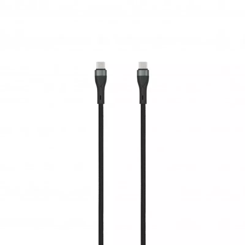 SEEK TOTI USB-C uz USB-C 2m Pīts Kabelis 3A Melns