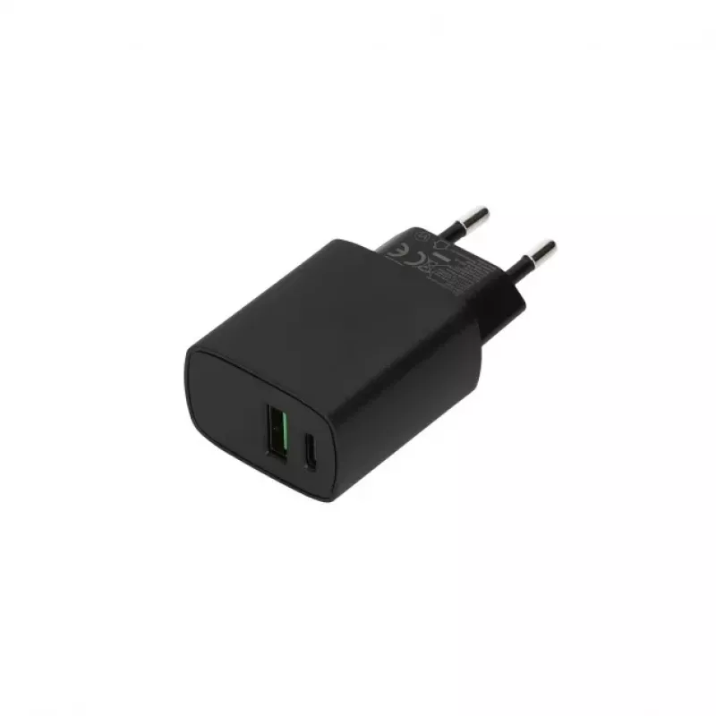 SEEK TOTI 20W Type-C + USB A sienas ātrais lādētājs, melns