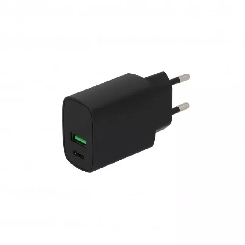 SEEK TOTI 20W Type-C + USB A sienas ātrais lādētājs, melns