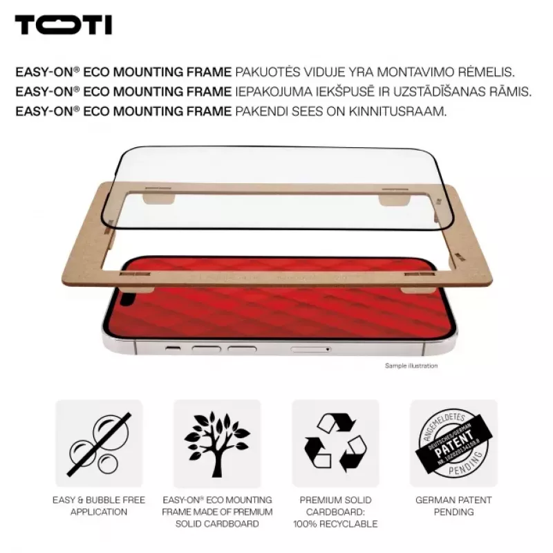 TOTI PREMIUM Premium rūdīta stikla 3D ekrāna aizsargs pilnam pārklājumam Samsung Galaxy S24/S25