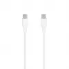 SEEK TOTI USB-C uz USB-C Silikona kabelis 1m 3A Balts