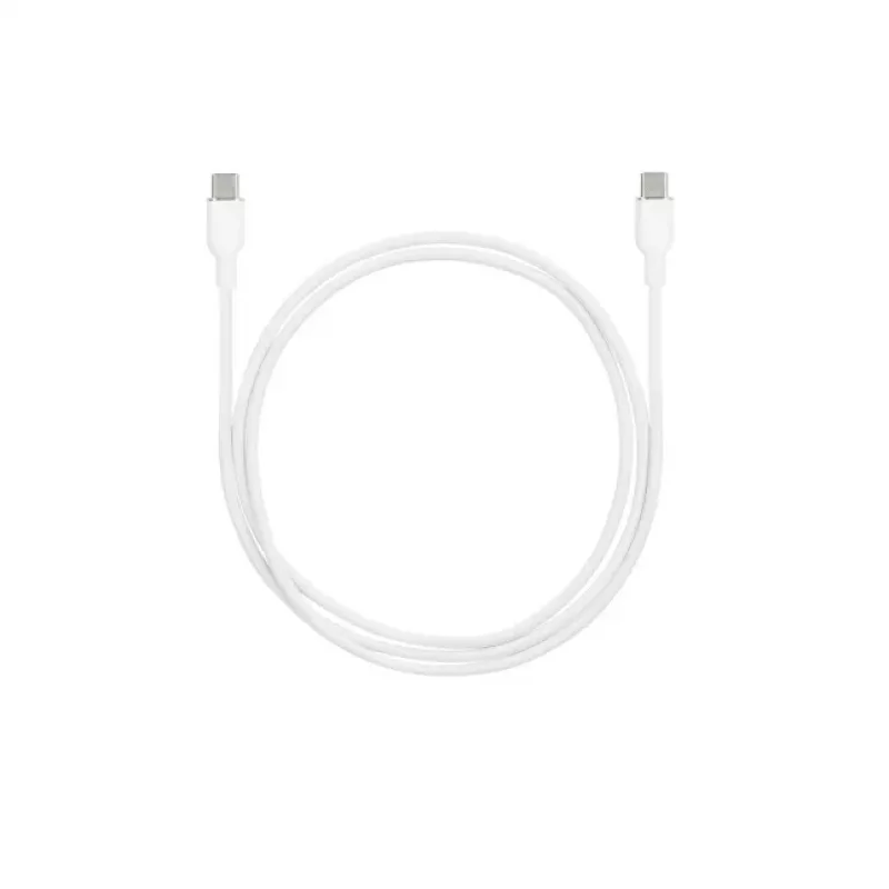 SEEK TOTI USB-C uz USB-C Silikona kabelis 1m 3A Balts