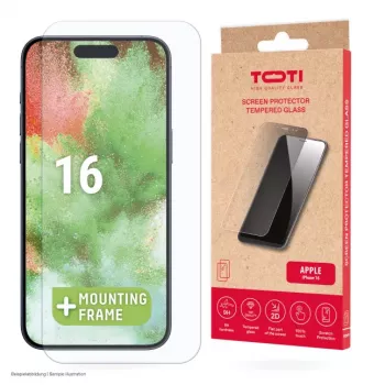 TOTI Rūdīta stikla 2D ekrāna aizsargs Pilns pārklājums iPhone 16/15 Pro/15 Caurspīdīgs
