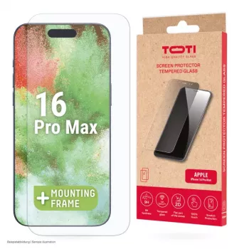 TOTI Rūdīta stikla 2D ekrāna aizsargs pilnam pārklājumam iPhone 16 Pro Max caurspīdīgs