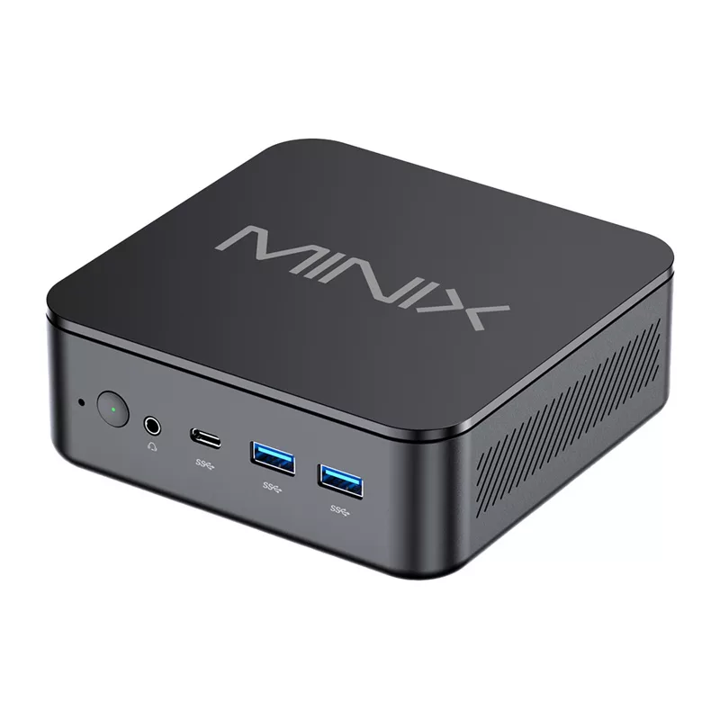 MINIX NR660LP Mini PC, AMD Ryzen 5 6600H, 16GB DDR5, 512GB NVMe SSD, Windows 11 Pro, Melns