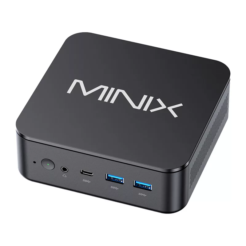 MINIX NR660LP Mini PC, AMD Ryzen 5 6600H, 16GB DDR5, 512GB NVMe SSD, Windows 11 Pro, Melns