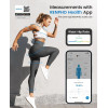 RENPHO viedā mērlente - Bluetooth ķermeņa mērīšanas lente ĶMI, viduklim, gurniem, rokām, kājām, krūtīm - automātiska ievilkšana, LCD displejs, saderīga ar Renpho Health lietotni, Apple Health, Google Fit, Samsung Health - melna
