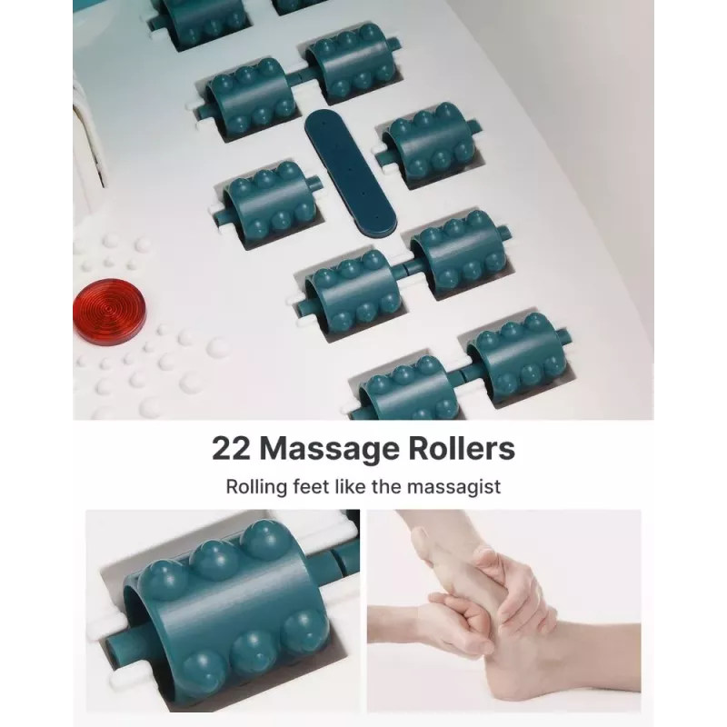 RENPHO Kāju spa vanna masieris X002 ar siltumu, burbuļiem, vibrāciju un sarkanās gaismas terapiju