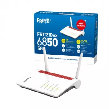 FRITZ!Box 6850 5G v2 5G/LTE maršrutētājs ar Wi-Fi 5, Mesh, DECT