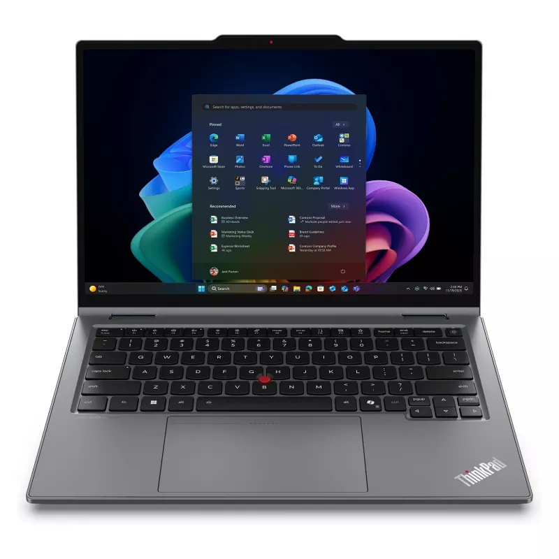 Lenovo ThinkPad X1 2-in-1 Gen 11 Aura Edition Copilot+ PC 21V9005UGE 2-in-1 klēpjdators, 14 collu 2.8K OLED skārienjūtīgs 120Hz, Intel Core Ultra 7 355, 32GB LPDDR5x, 1TB SSD, Windows 11 Pro, vācu tastatūra
