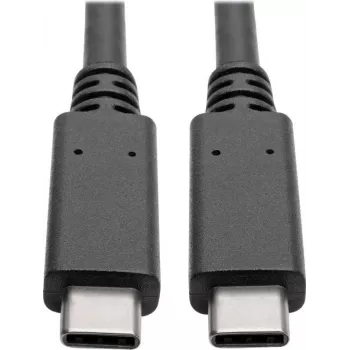 EATON Tripp Lite Series USB-C kabelis (vīriešu/vīriešu) - USB 3.2 Gen 2 (10 Gbps) - 5A (100W) - saderīgs ar Thunderbolt 3 - 0,91 m (3 pēdas) - Melns