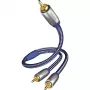 in-akustik Premium Y Subwoofer Cable - 2x RCA Male to 1x RCA Male, 3.0 m, Melns