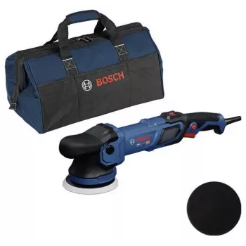 BOSCH GPX9-125S Rotācijas pulēšanas komplekts ar putu spilventiņu un pulēšanas pārvalku, 18V bezvadu (bez akumulatora)