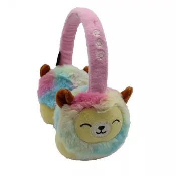 LAZERBUILT Squishmallows Bluetooth austiņas bērniem, uz auss, bezvadu, Leonard The Lion, HMSQM-BT-LEONARD