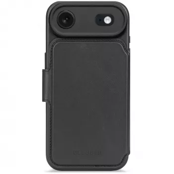 Decoded Leather Detachable Wallet ar MagSafe iPhone 17 Air, Melns