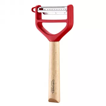Opinel T-Duo Y-Peeler komplekts sarkanā dižskābarža kokā