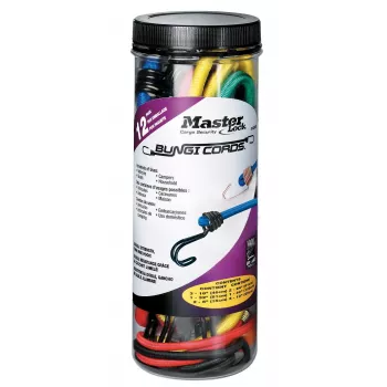 Master Lock Bungee Cord 3107EURDAT - 60 cm, Melns, Gumijas Spriegošanas Trose