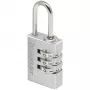 Master Lock 7620EURDCC kombinācijas atslēga, alumīnija korpuss, rūdīta tērauda cilpa, 4 ciparu pārslēdzama, 50 mm korpusa platums, 8 mm cilpas diametrs, sudraba/pelēka