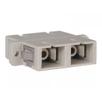 Tripp Duplex Fiber Optic MMF/SMF Multimode Singlemode Coupler SC/SC - Network Coupler - SC Multimode (Beige)