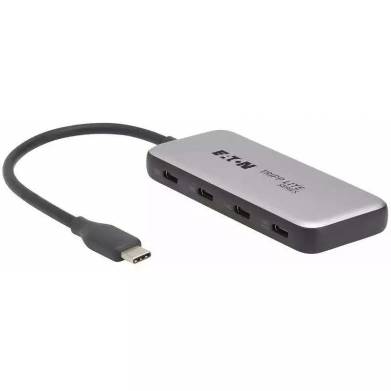 Eaton Tripp Lite Series 4-Port USB-C Hub, USB 3.2 Gen 2 (10 Gbps) - Melns