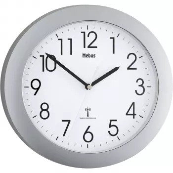Mebus 52451 Wireless Wall Clock White