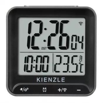 KIENZLE Digital Alarm Clock Square Black