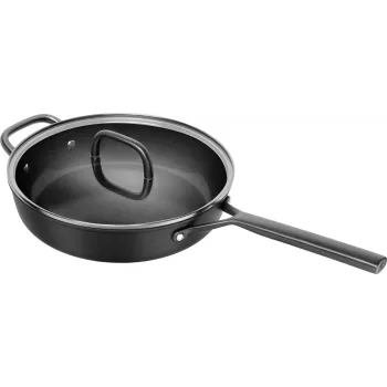 ZWILLING Milano Sauté Panna ar stikla vāku 28 cm, Melna