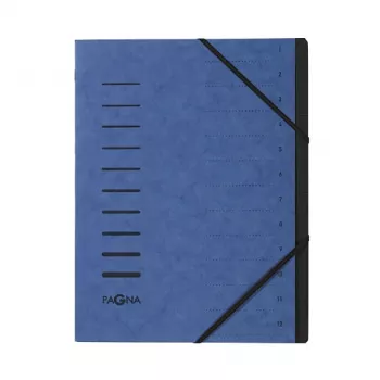 Pagna 40059-02 mape ar 12 nodalījumiem, A4, zila