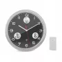 MEBUS 13149 Radio Controlled Wall Clock 30 cm Aluminium Silent Movement