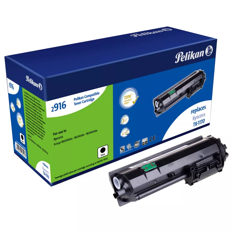 Pelikan saderīga tonera kasetne melna 7200 lapas Kyocera TK1170