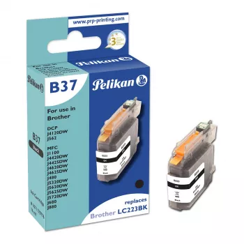 Pelikan B37 saderīga tintes kasetne Brother LC-223BK, melna, 600 lappuses