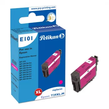 Pelikan E101 saderīga tintes kasetne, magenta, augstas ražības (XL) Epson XP-450 XP-440 XP-430 XP-350 XP-340 XP-330 XP-250 XP-240 XP-235 - 1 iepakojums