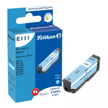 Pelikan E111 saderīga tintes kasetne Light Cyan High Yield (XL) Epson Expression Photo XP-55/XP-750/XP-760/XP-850/XP-950/XP-960 - 1 iepakojums
