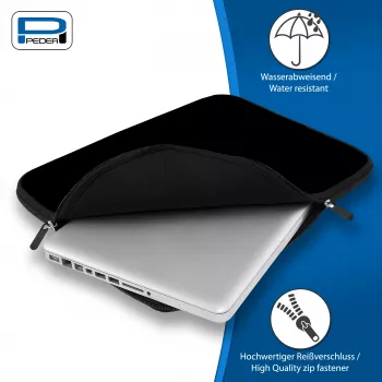 PEDEA Notebook Sleeve 14,1 collas (35,8 cm), Melns