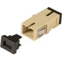 EFB SC Simplex OM4 Fiber Optic Coupler, Flangeless, Heather Violet, Ceramic Sleeve